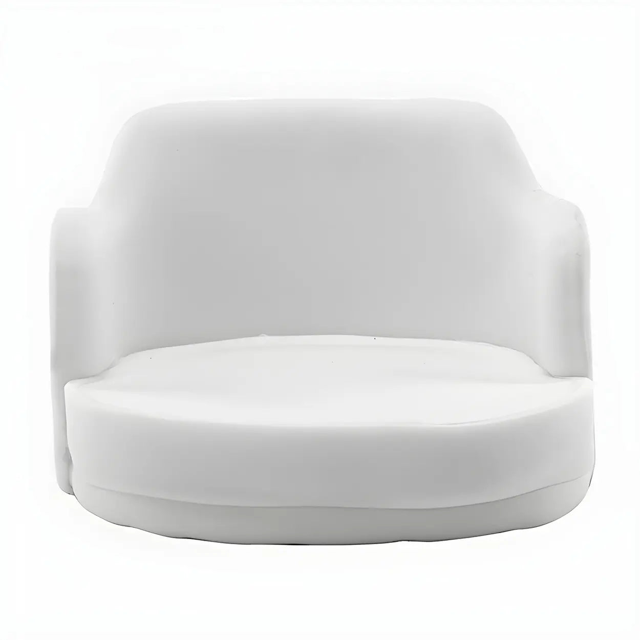 Modern Swivel PU Leather Low-Back Bar Stool — 1 Piece / Khaki
