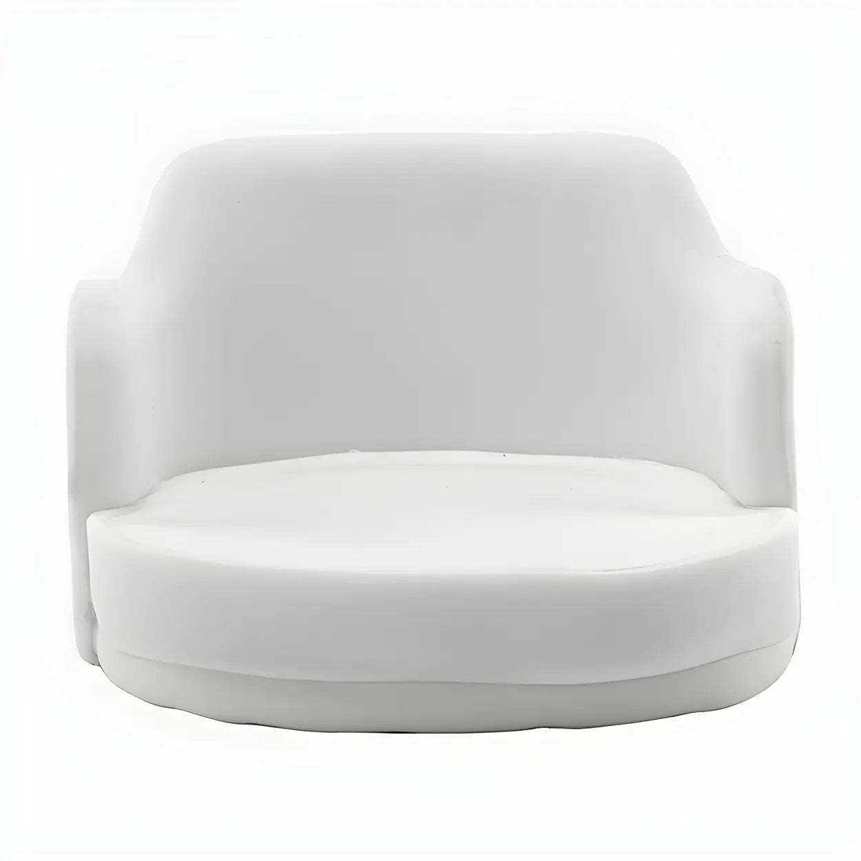 Modern Swivel PU Leather Low-Back Bar Stool — 1 Piece / Khaki
