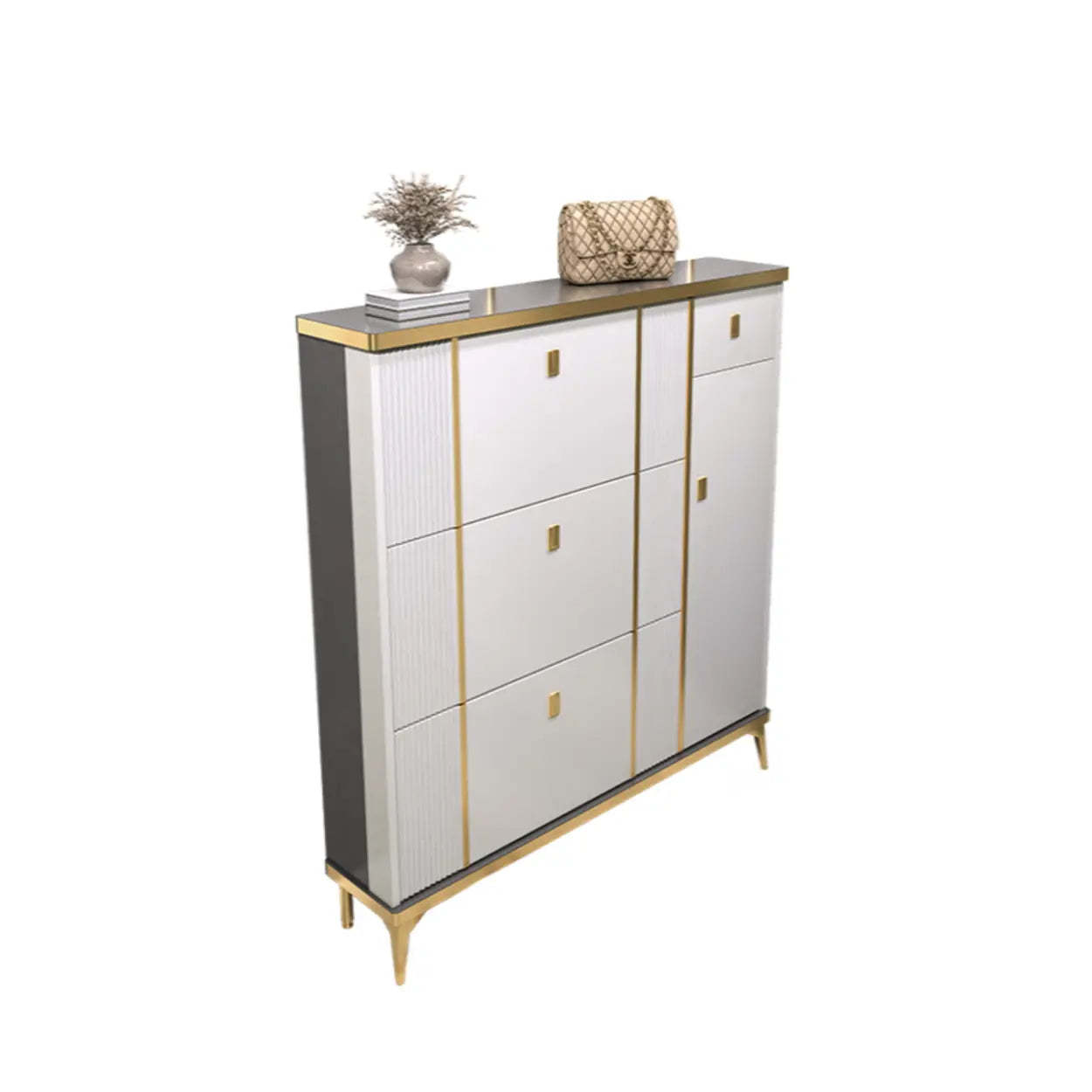 Storage tall metal wood shoe storage for bedroom