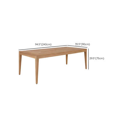 Modern Teak Outdoor Dining Set Rectangular