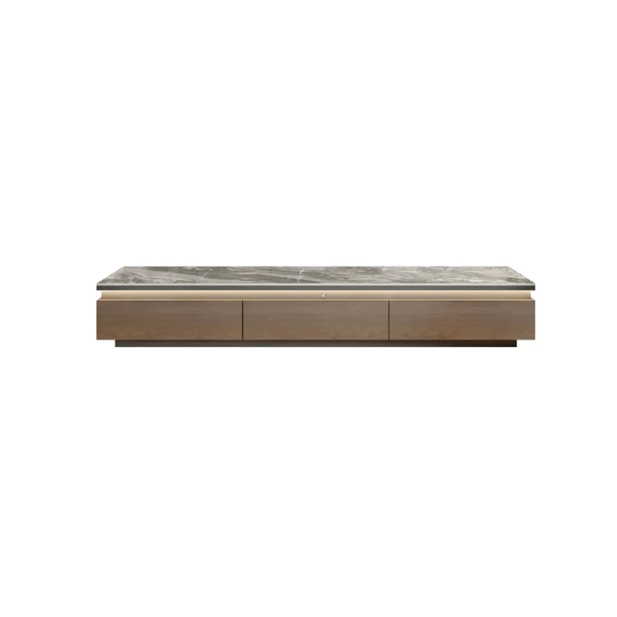 Modern Marble Top TV Stand with Drawers