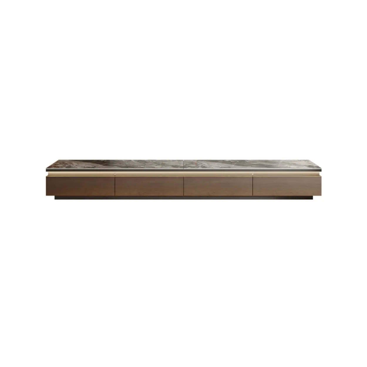 Modern Marble Top TV Stand with Drawers