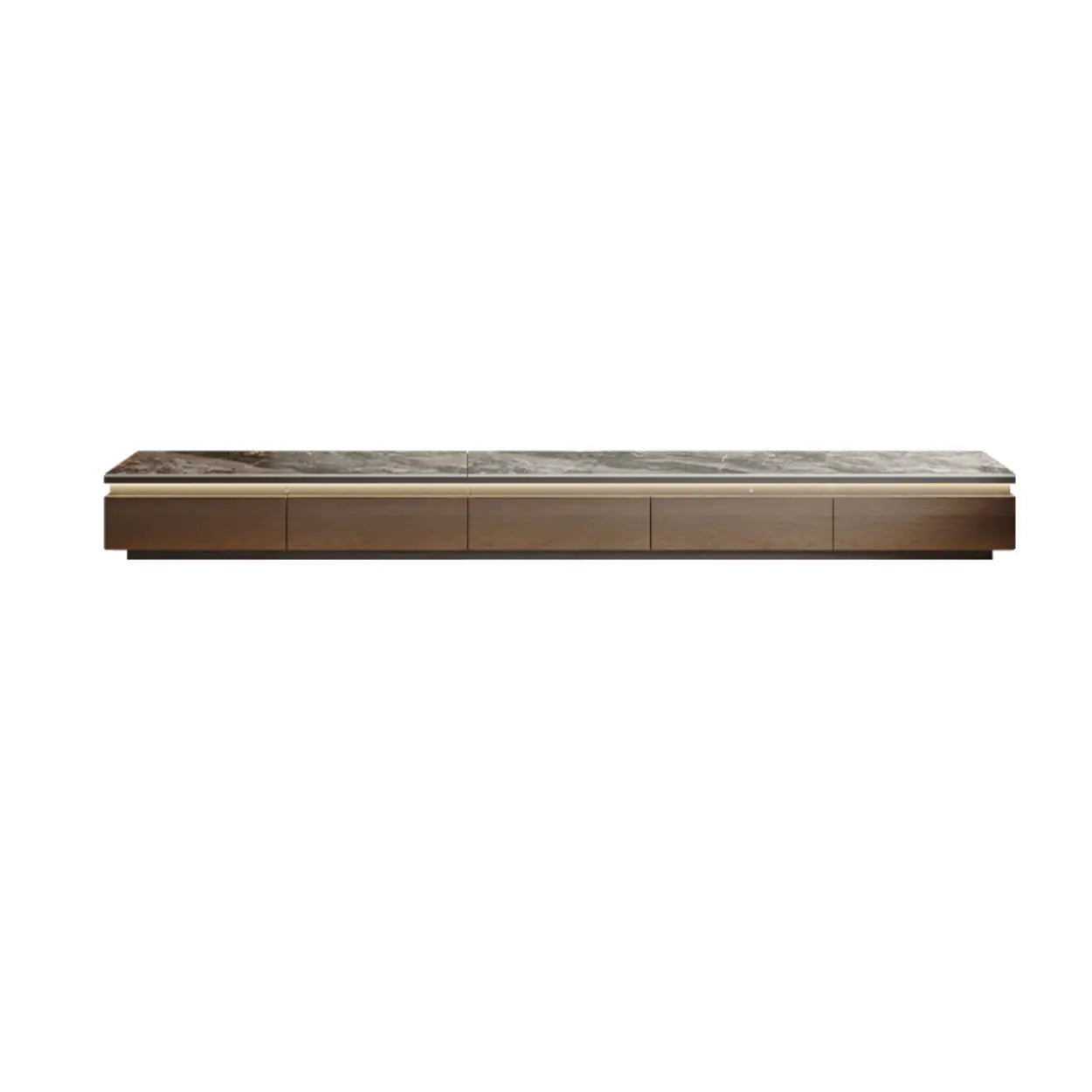 Modern Marble Top TV Stand with Drawers