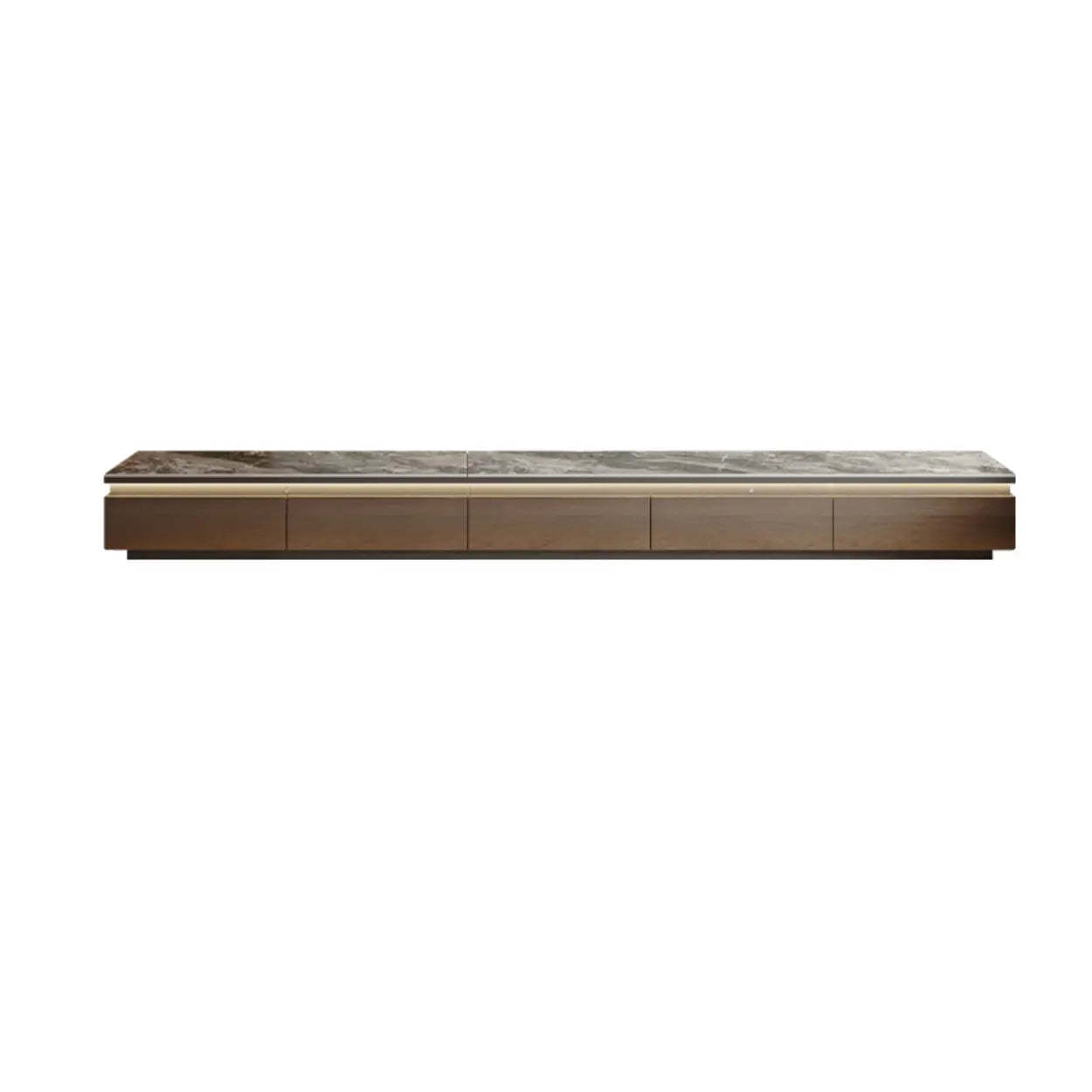 Modern Marble Top TV Stand with Drawers