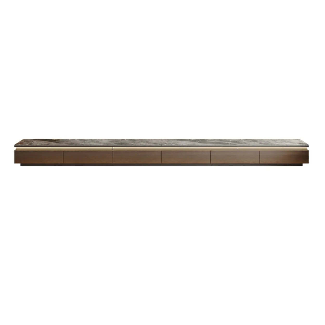 Modern Marble Top TV Stand with Drawers
