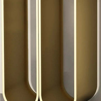 Modern U-Shaped Leg Stone Console Table — Gold