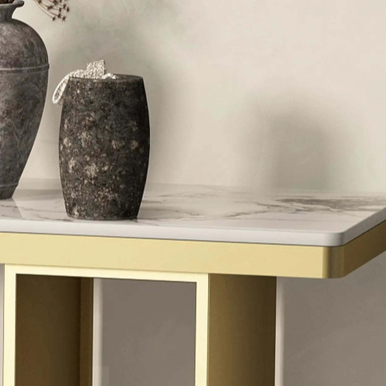Modern U-Shaped Leg Stone Console Table