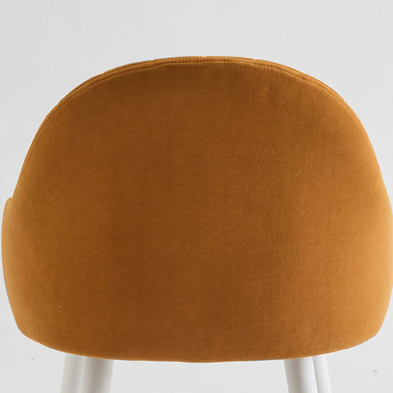 Apricot Upholstered Rectangular Bar Stool with Arms