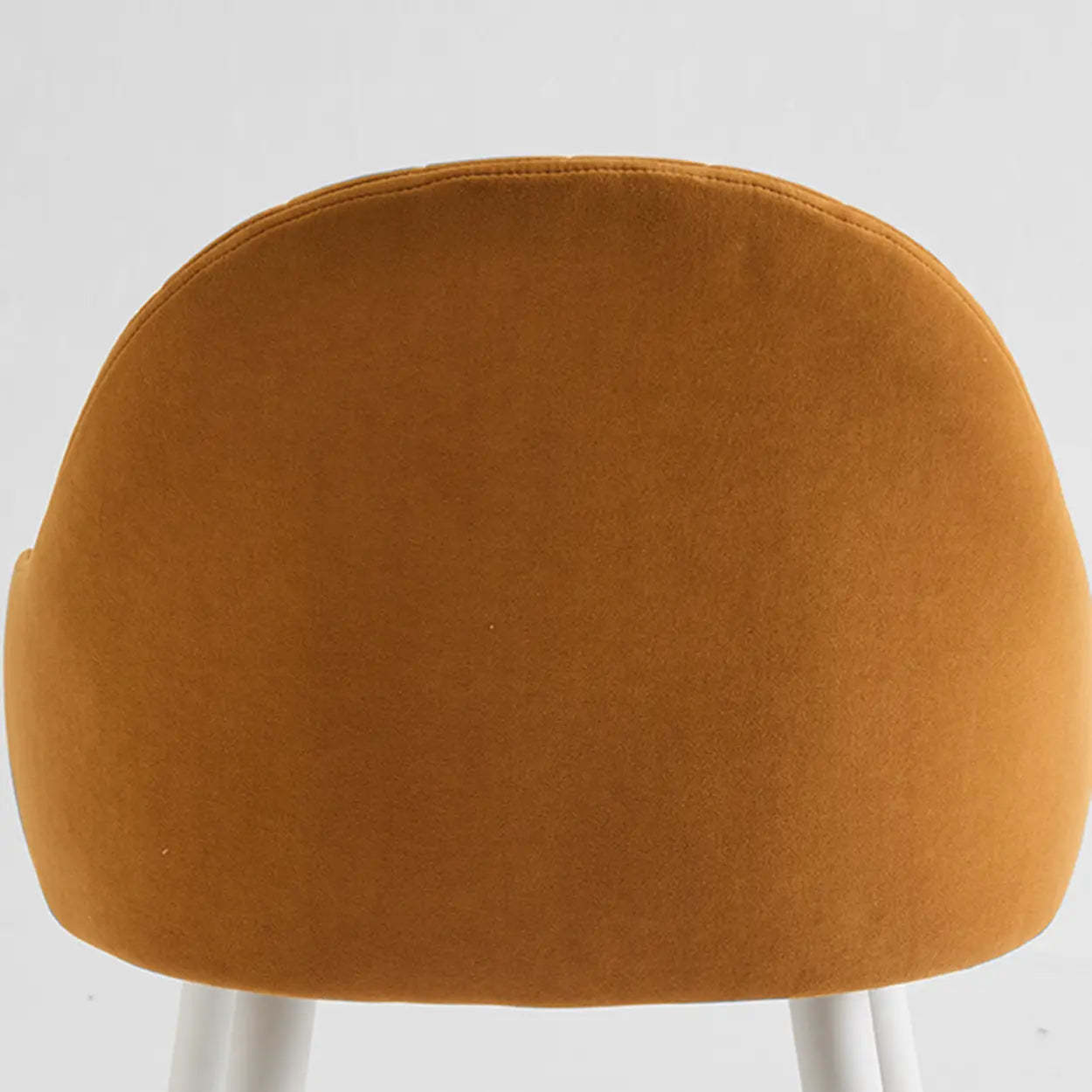 Apricot Upholstered Rectangular Bar Stool with Arms