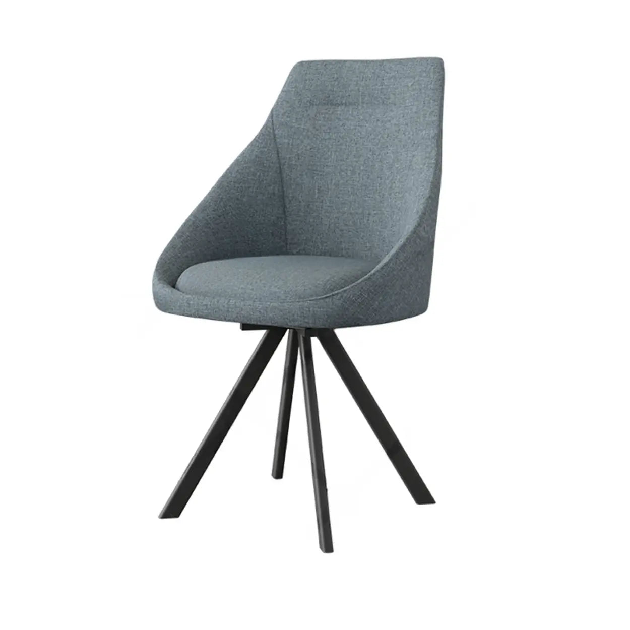 Modern Upholstered Curved Back Swivel Dining Chair