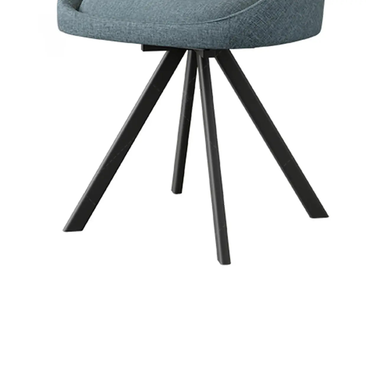 Modern Upholstered Curved Back Swivel Dining Chair