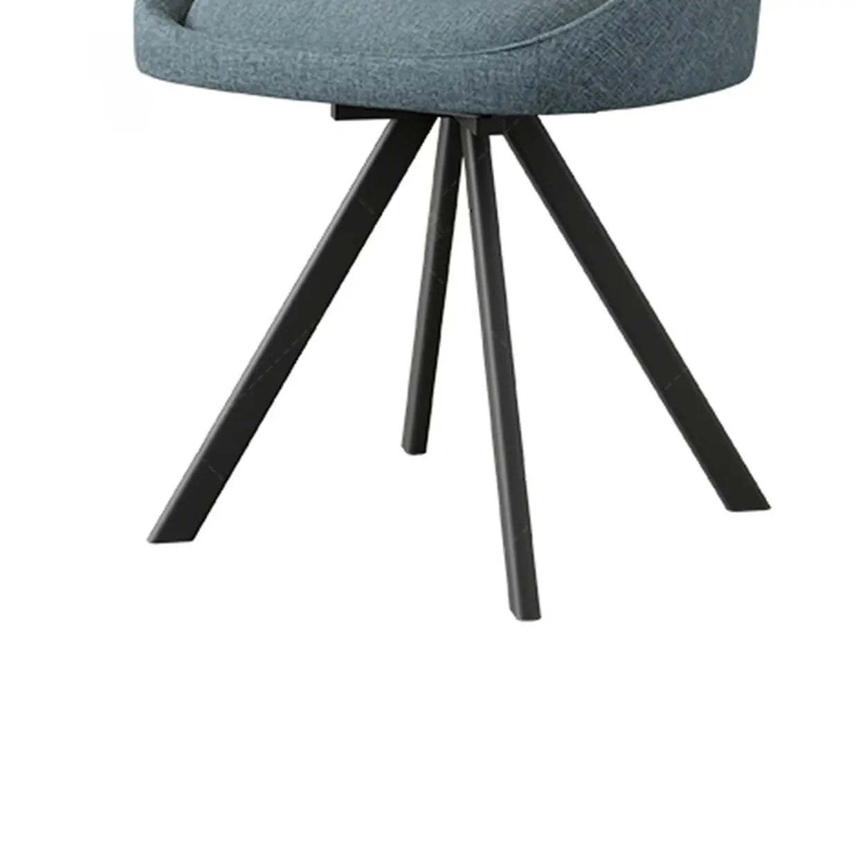 Modern Upholstered Curved Back Swivel Dining Chair