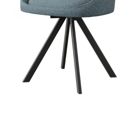 Modern Upholstered Curved Back Swivel Dining Chair