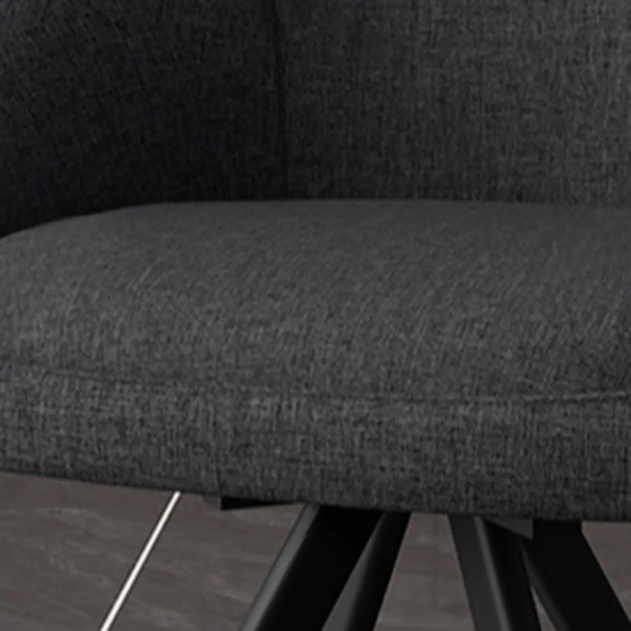 Modern Upholstered Curved Back Swivel Dining Chair