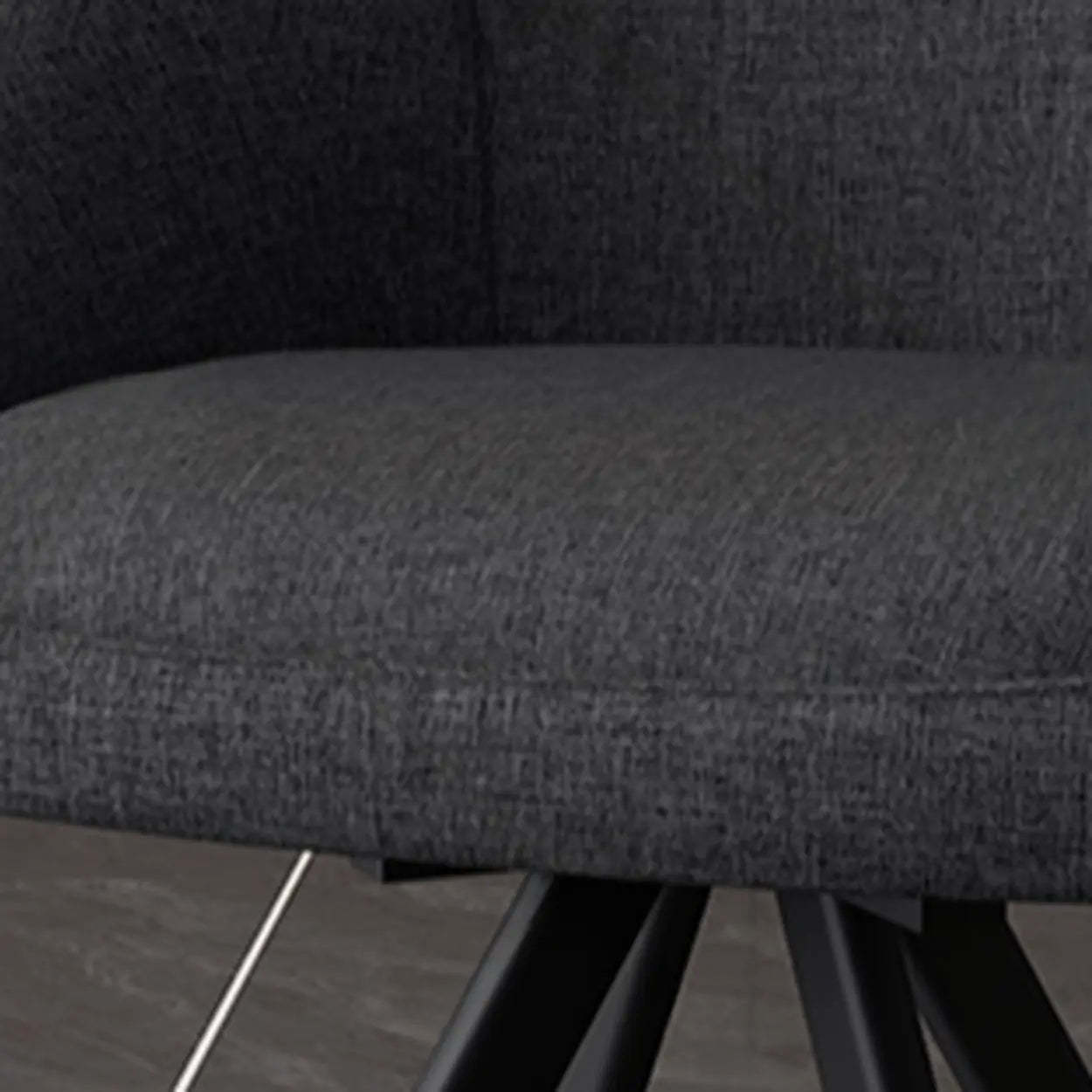 Modern Upholstered Curved Back Swivel Dining Chair