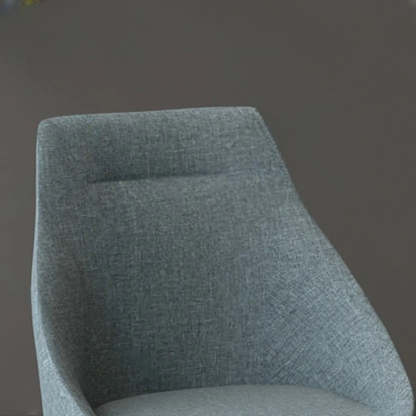 Modern Upholstered Curved Back Swivel Dining Chair