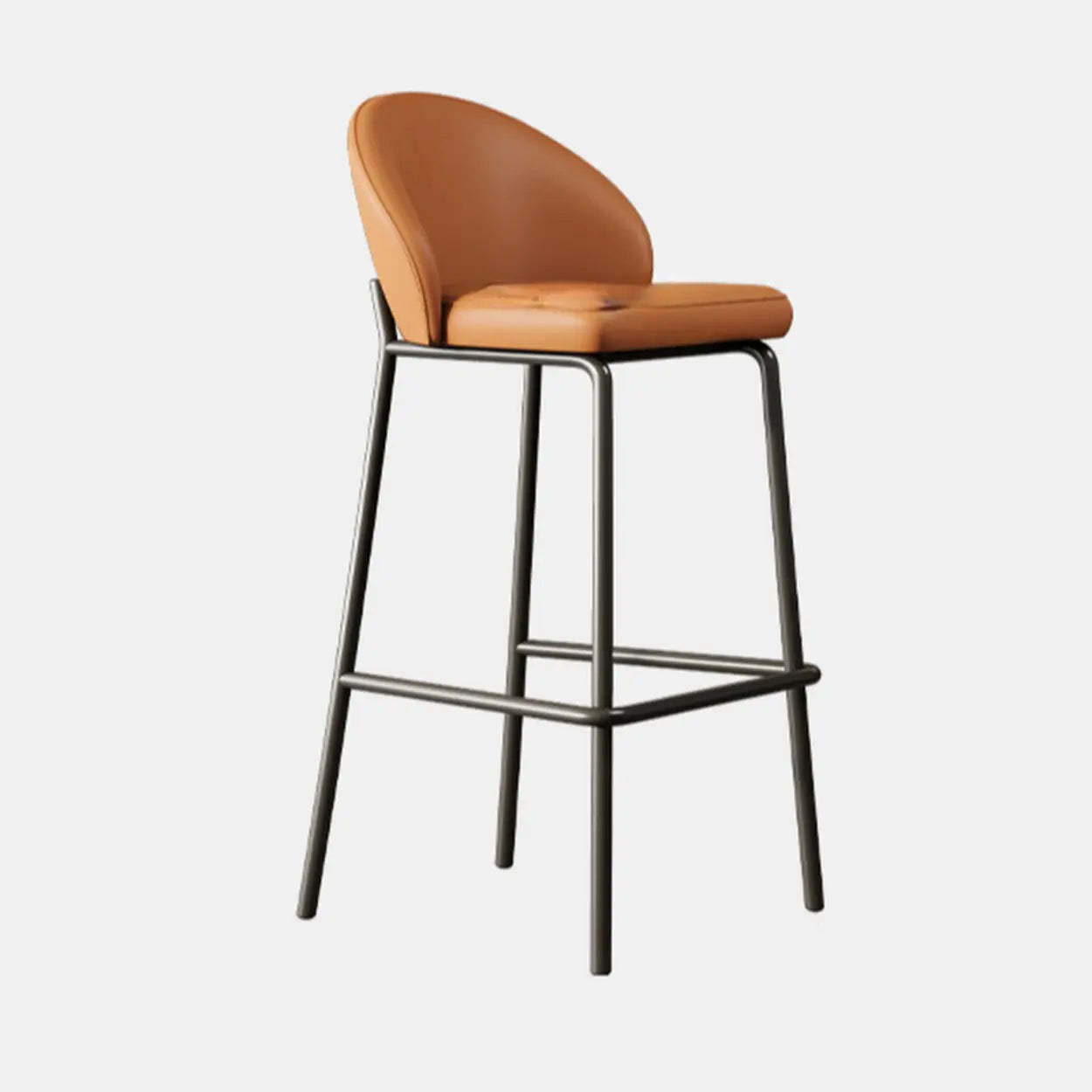 Modern Upholstered Leather Bar Stool