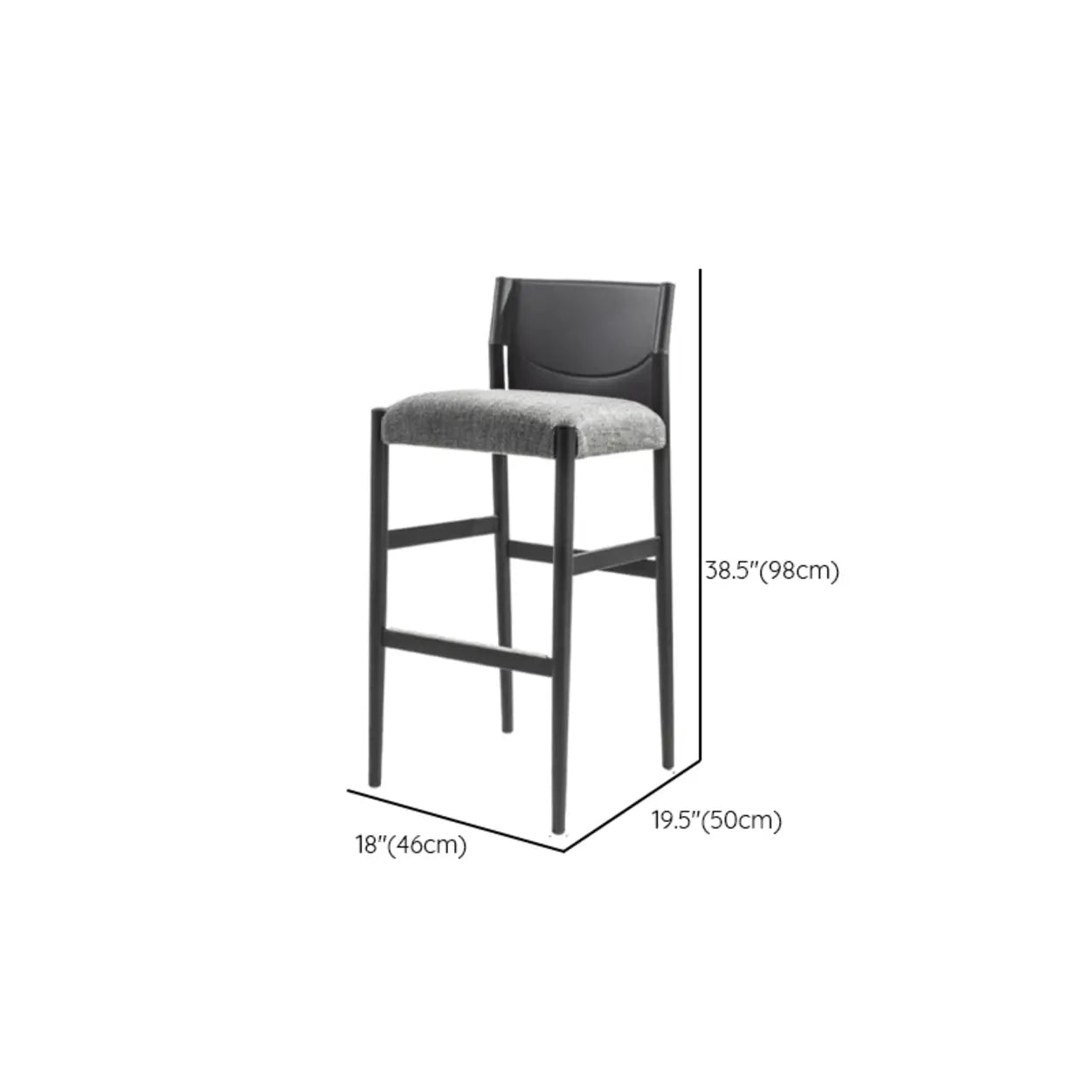Modern Upholstered Low Back Armless Counter Bar Stool