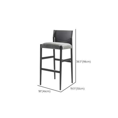 Modern Upholstered Low Back Armless Counter Bar Stool