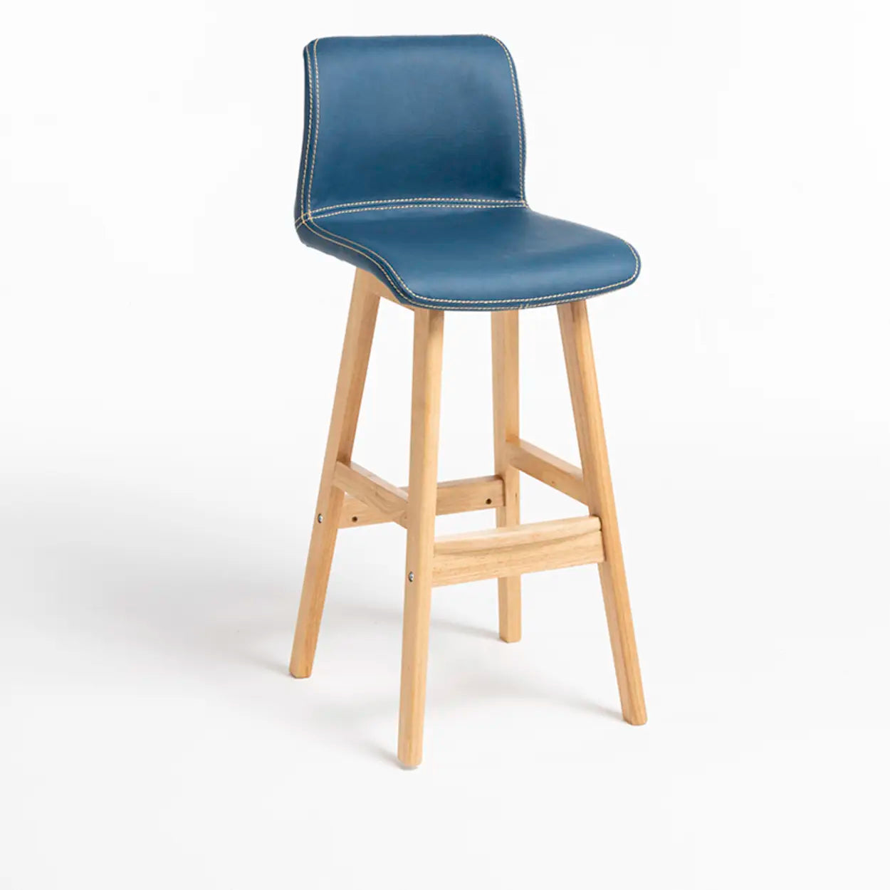 Modern Upholstered Low-Back Bucket Bar Stool