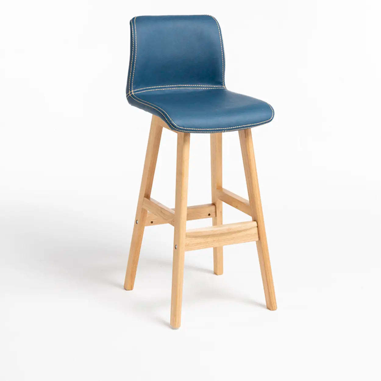 Modern Upholstered Low-Back Bucket Bar Stool