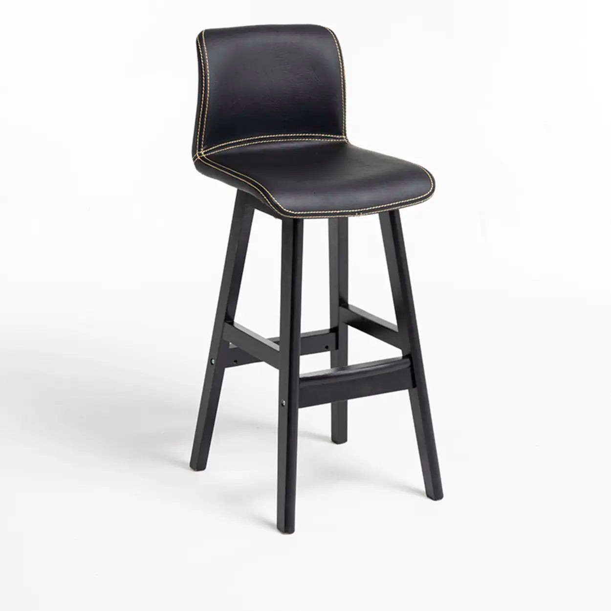 Modern Upholstered Low-Back Bucket Bar Stool