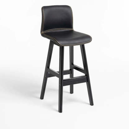 Modern Upholstered Low-Back Bucket Bar Stool