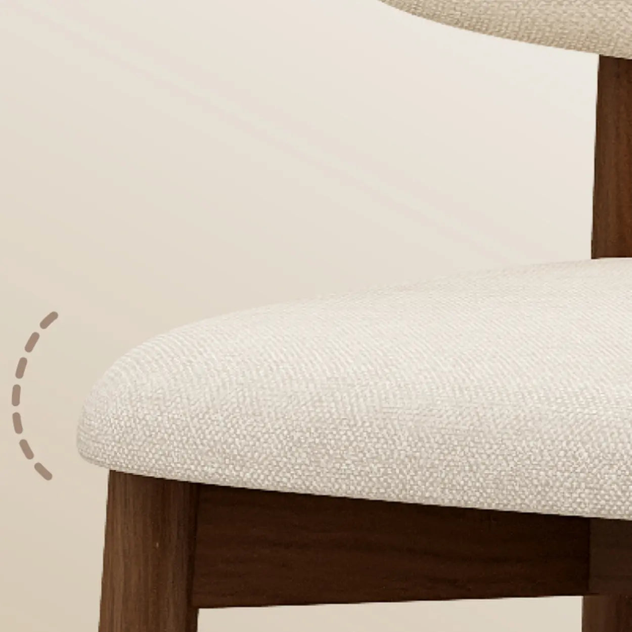 Modern Upholstered Low-Back Counter Bar Chair — Leather / Walnut