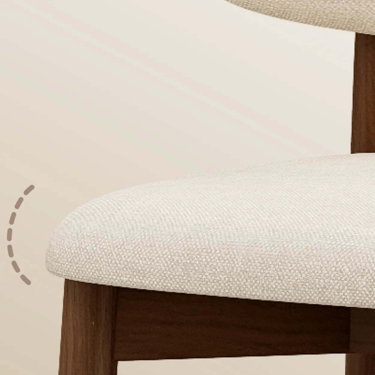 Modern Upholstered Low-Back Counter Bar Chair — Leather / Walnut