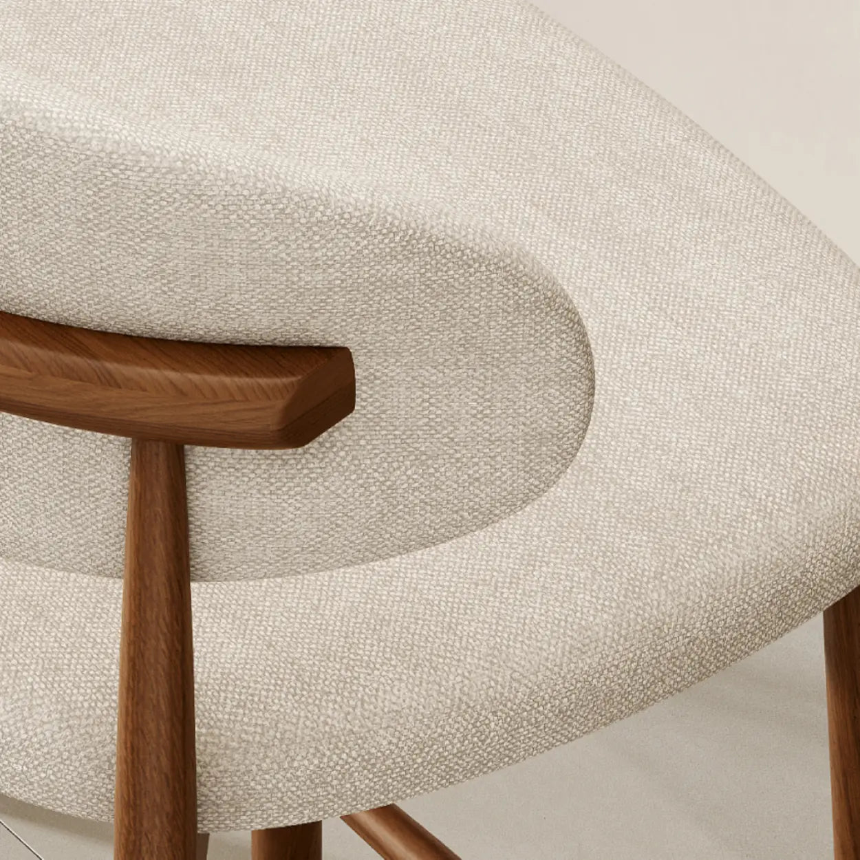 Modern Upholstered Low-Back Counter Bar Chair — Leather / Light Brown