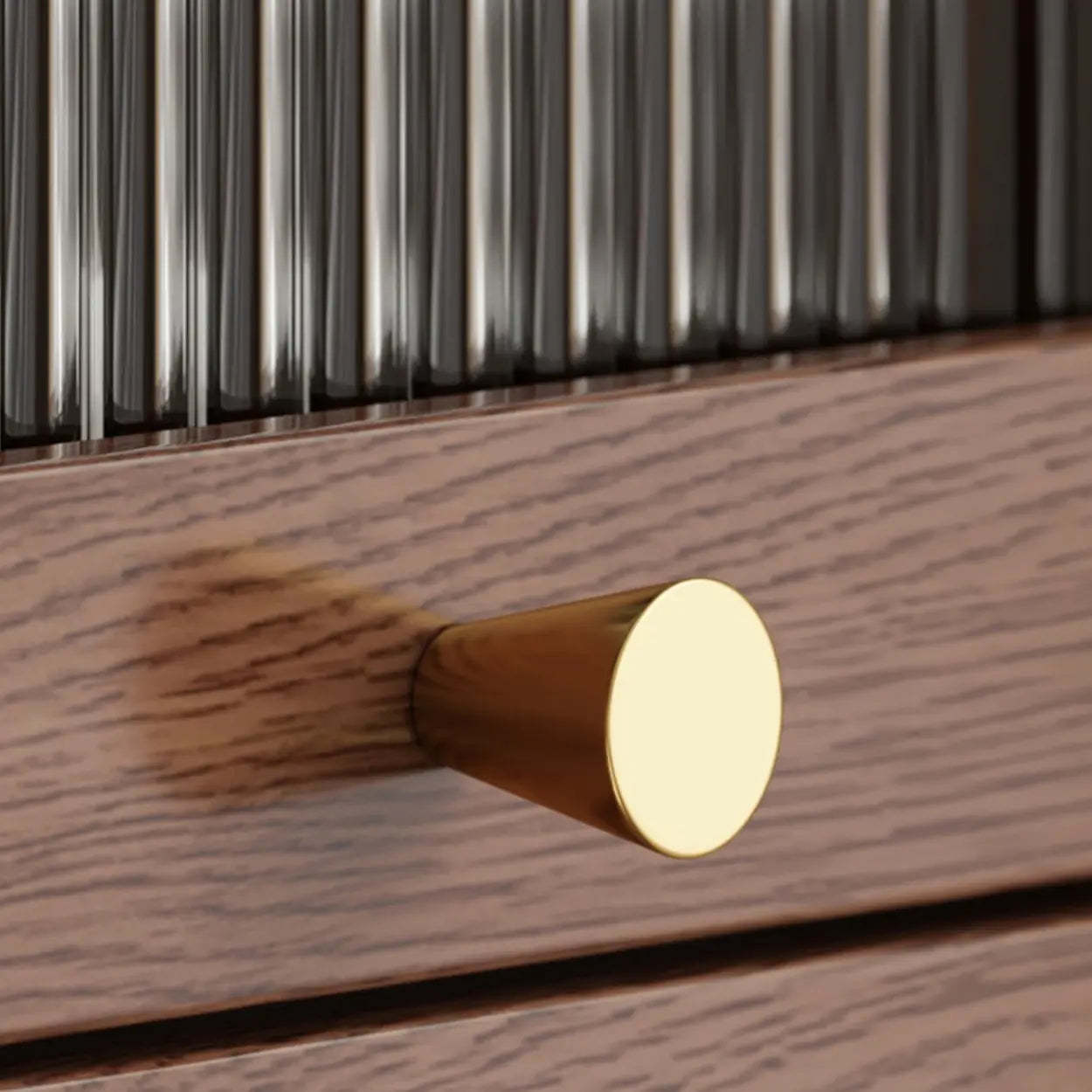 Modern Brown Vertical Tall Narrow Bookcase