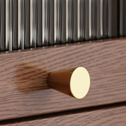 Modern Brown Vertical Tall Narrow Bookcase