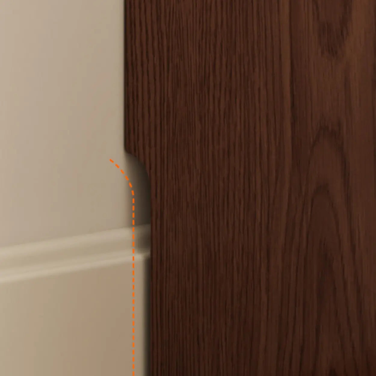Modern Brown Vertical Tall Narrow Bookcase
