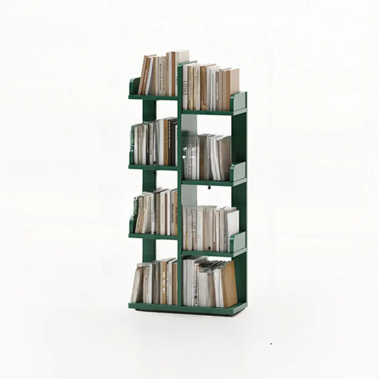 Modern Tree Tiered Wood Corner Bookshelf