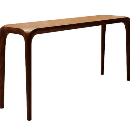 Rustic Scandinavian Slim Brown Wood Bar Table — Table Only