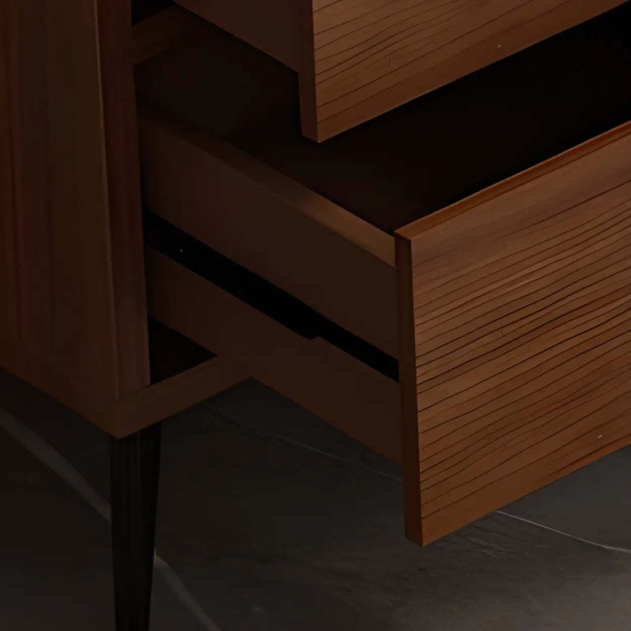 Modern Walnut Wood Large Wine Rack Cabinet — Khaki/White