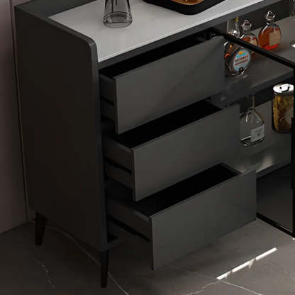 Modern Walnut Wood Large Wine Rack Cabinet