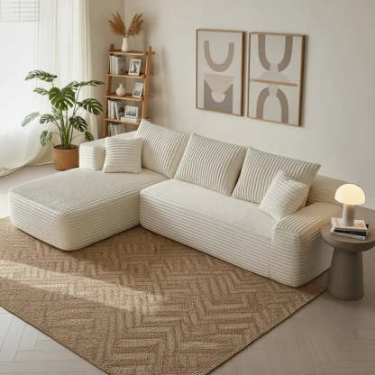 Modern White Compressed Modular Sofa