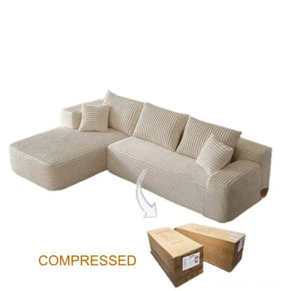 Modern White Compressed Modular Sofa