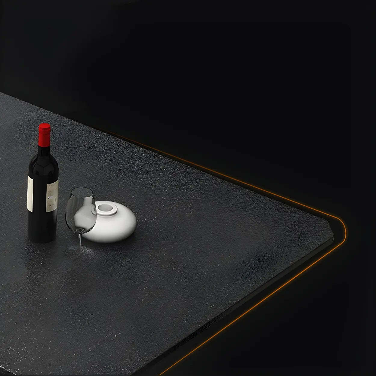 Modern Elegant Rectangular White Stone Dining Table — White / Table Only