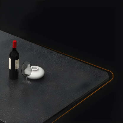 Modern Elegant Rectangular White Stone Dining Table — White / Table Only
