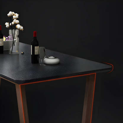 Modern Elegant Rectangular White Stone Dining Table — White / Table Only