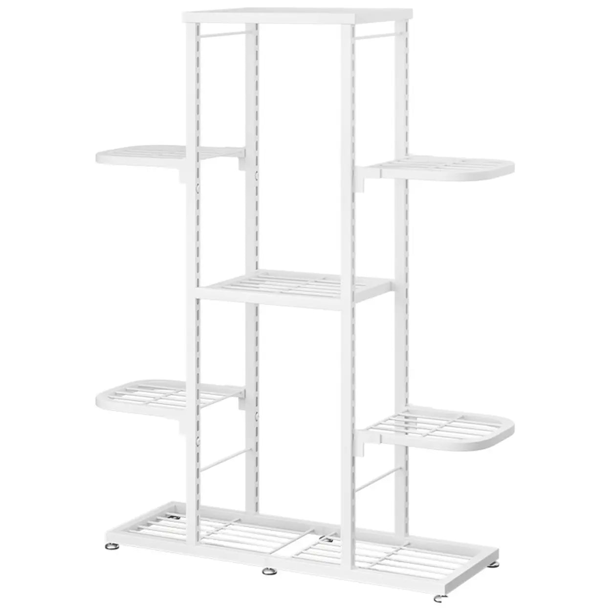 Modern White Multi-Level Metal Plant Stand