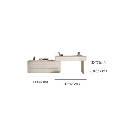 Modern White Scalable Makeup Vanity with Drawers