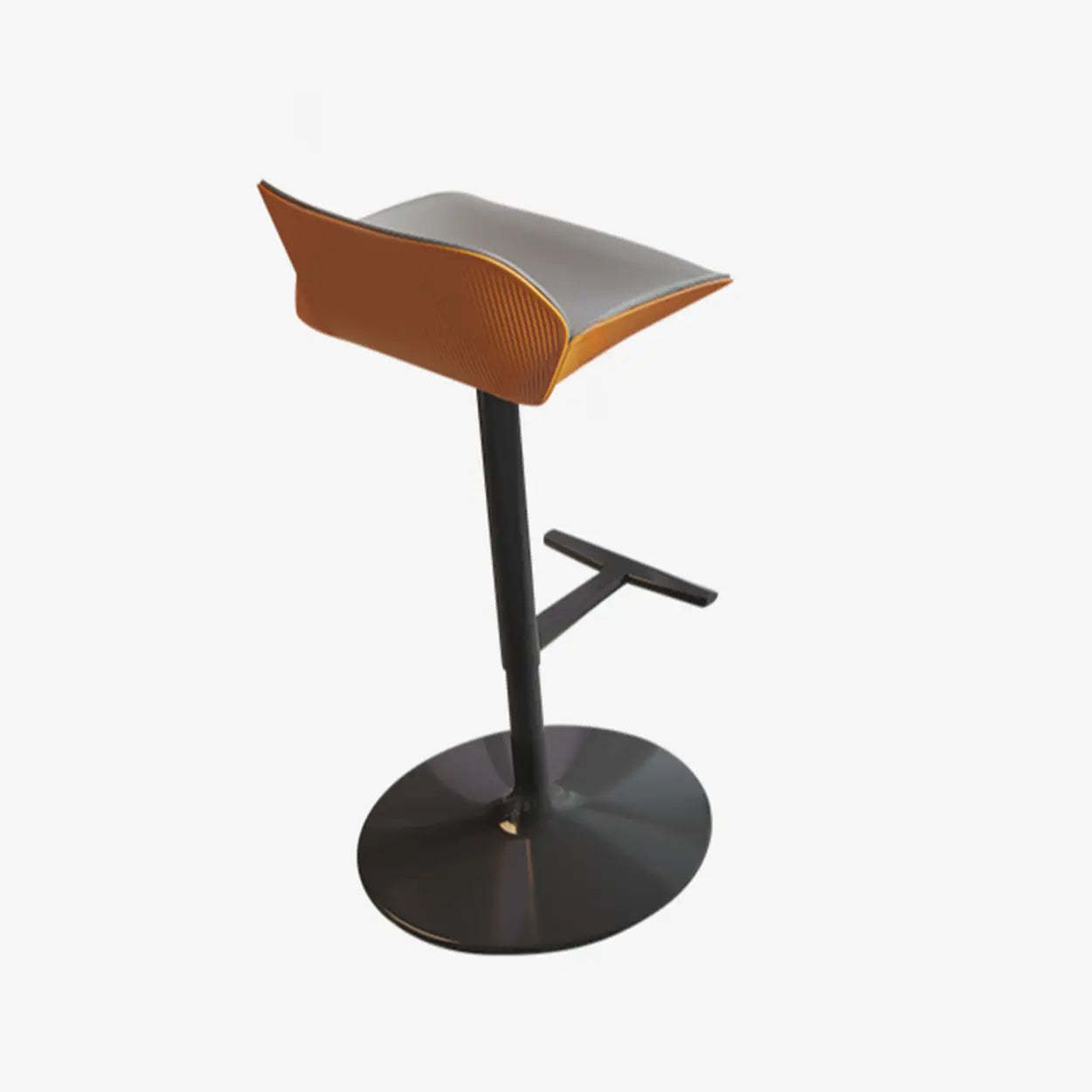 Modern White Upholstered Bar Stool with Back