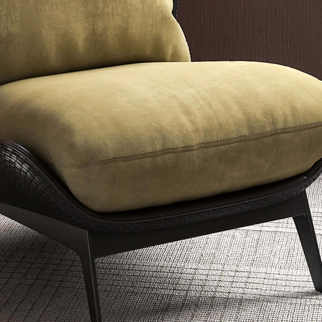 Modern Wide Black Recliner Accent Chair