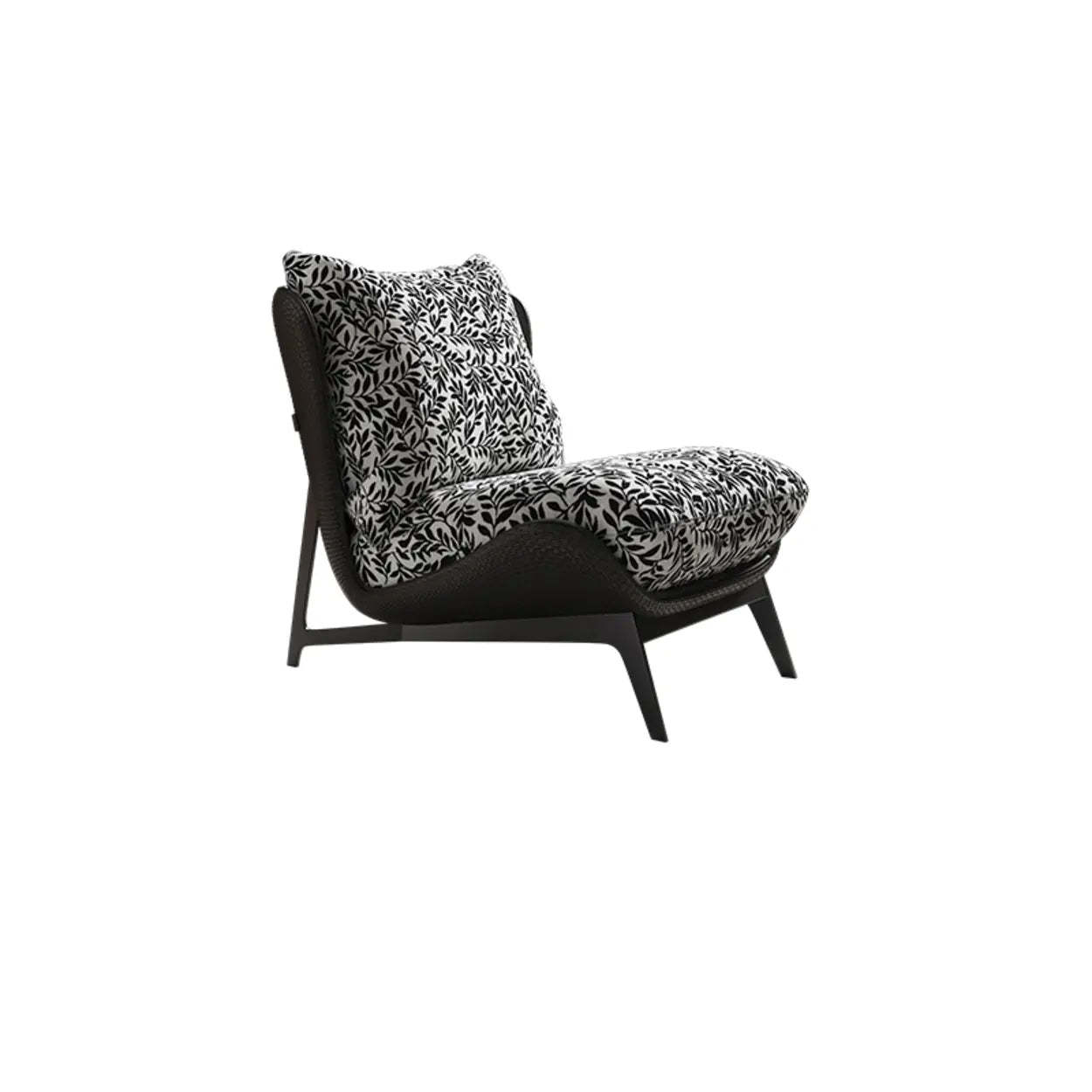 Modern Wide Black Recliner Accent Chair