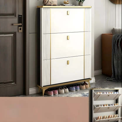 Drop-Front Shoe Storage Cabinet