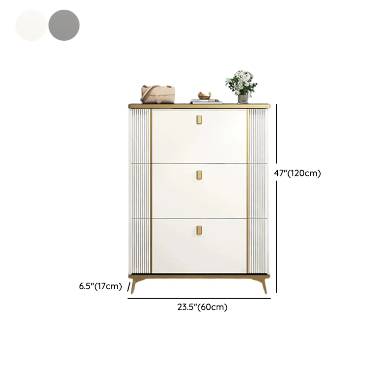 Drop-Front Shoe Storage Cabinet