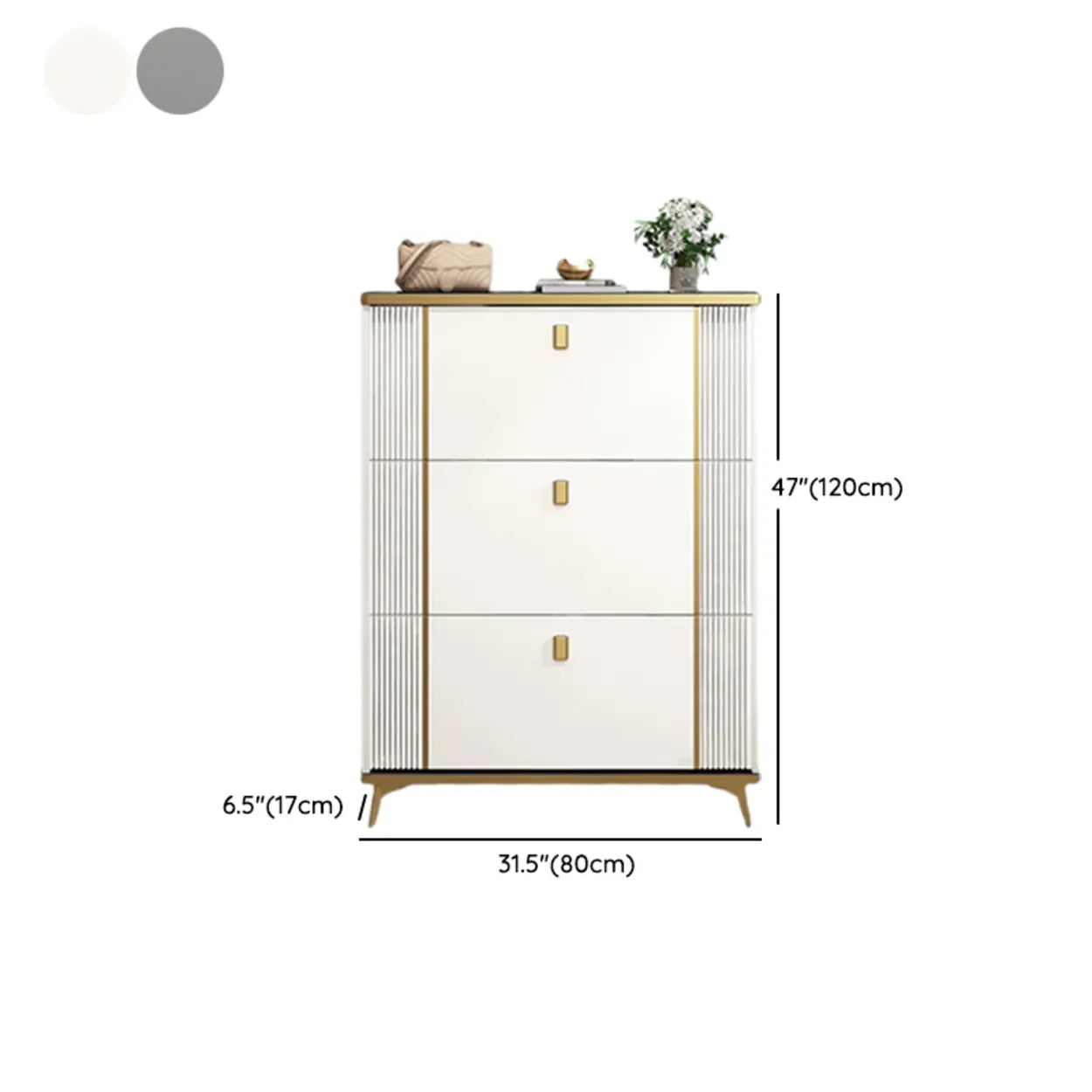 Drop-Front Shoe Storage Cabinet